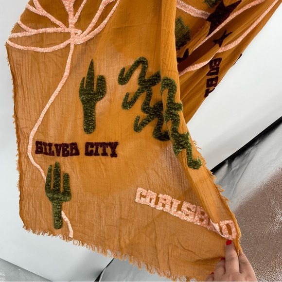 MADEWELL New Mexico Map Chenille Scarf k1371 bittersweet orange - Picture 6 of 7